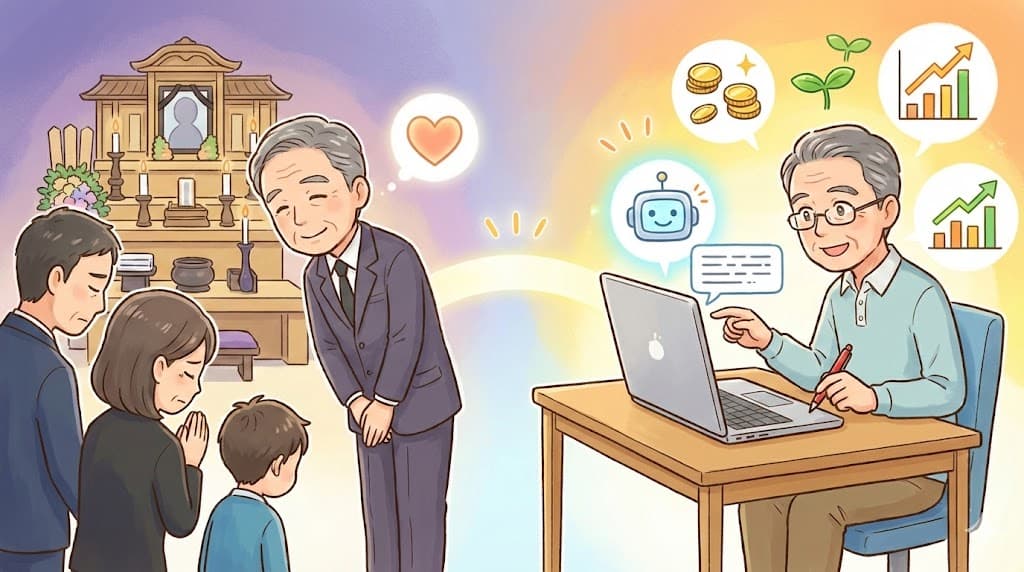 59歳・葬儀社の施行担当30年・IT苦手でもAIで月3万円の副収入を目指す方法